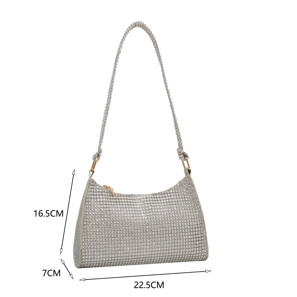 Sparkling Rhinestones Diamond Shoulder Clutch Bag for Women