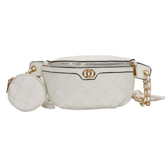 Rhombus Waist Bag Lady Two-piece Chest Bags Belt Bag
