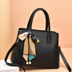 Silk Decoration Women Bags Leather Womens Handbags Crossbody Bags