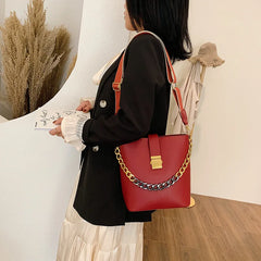 Small Chain Women Handbags High Ladies Shoulder Bucket Bag