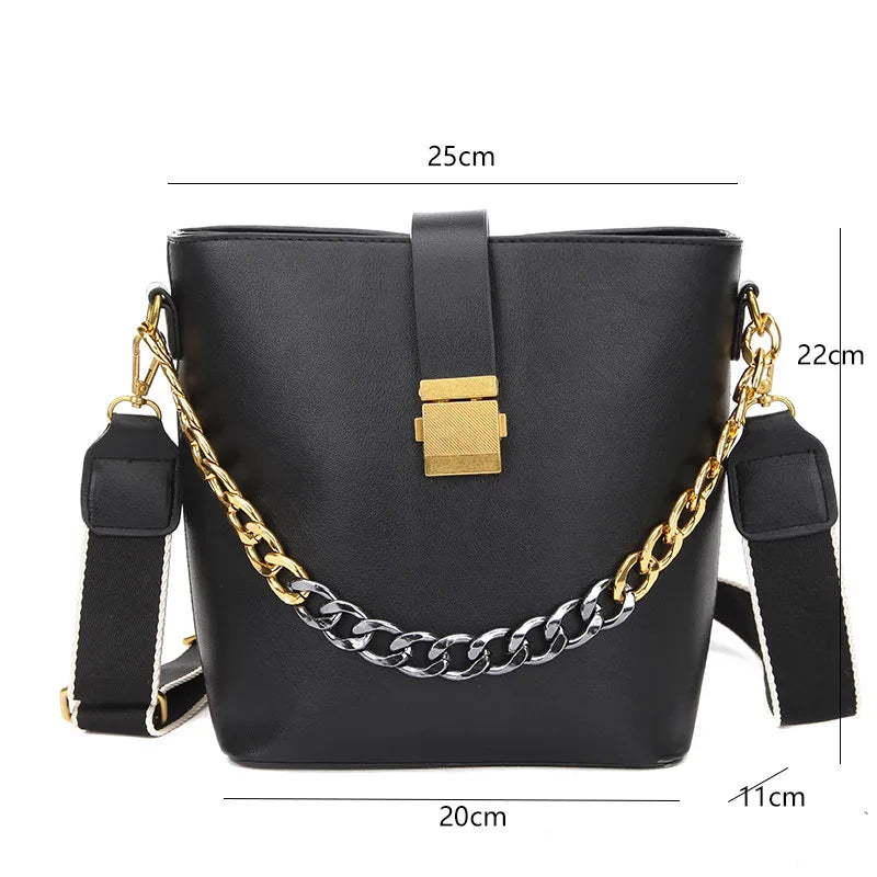 Small Chain Women Handbags High Ladies Shoulder Bucket Bag