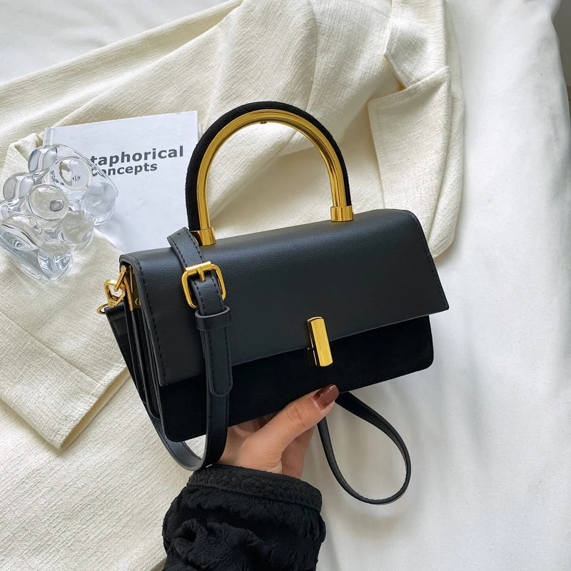 Women's PU Leather Crossbody Square Flap Shoulder Bag Tote Purse