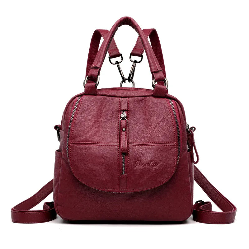 Soft Leather Personality Multi-functional Women's Bag