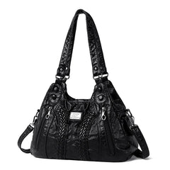 Soft Washed Pu Leather Crossbody Bag for Women