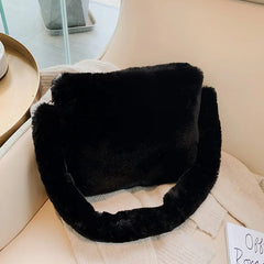 Plush Crossbody Bag Casual Faux Fur Large Shoulder Bags Ladies Purse