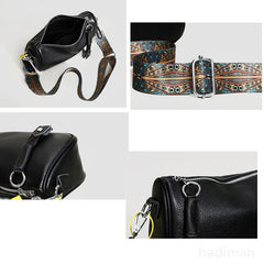 Solid Leather Shoulder Crossbody Bag For Women Handbag