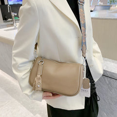 Solid Leather Shoulder Crossbody Bag For Women Handbag