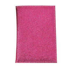 Pink Glitter Passport Cover Leather Travel Wallet Girls Holder