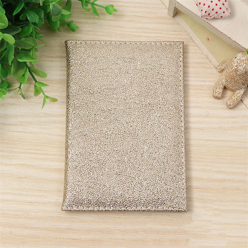 Pink Glitter Passport Cover Leather Travel Wallet Girls Holder