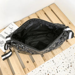 Winter Crossbody Down Bag Wide Strap Messenger Tote Bag Female Handbag