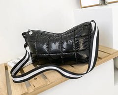 Winter Crossbody Down Bag Wide Strap Messenger Tote Bag Female Handbag