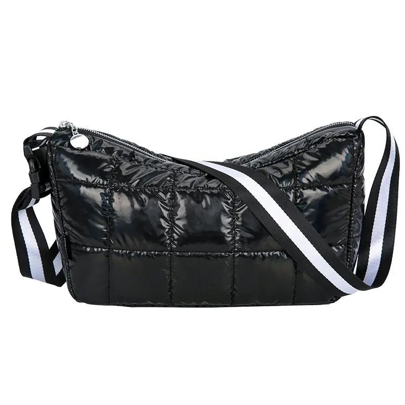 Winter Crossbody Down Bag Wide Shoulder Strap Messenger Bag Sac A Main