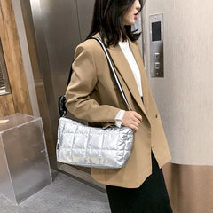 Winter Crossbody Down Bag Wide Shoulder Strap Messenger Bag Sac A Main