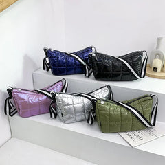 Winter Crossbody Down Bag Wide Shoulder Strap Messenger Bag Sac A Main