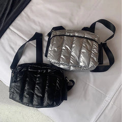 Winter Crossbody Down Bag Handbag with Strap