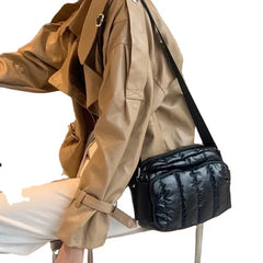 Winter Crossbody Down Bag Handbag with Strap