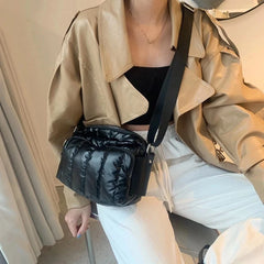 Winter Crossbody Down Bag Handbag with Strap
