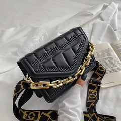 Thick Chain Shoulder Bag Crossbody Bags For Women Flap Ladies Messenger Bags