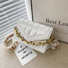 Thick Chain Shoulder Bag Crossbody Bags For Women Flap Ladies Messenger Bags