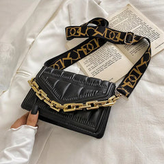 Thick Chain Shoulder Bag Crossbody Bags For Women Flap Ladies Messenger Bags
