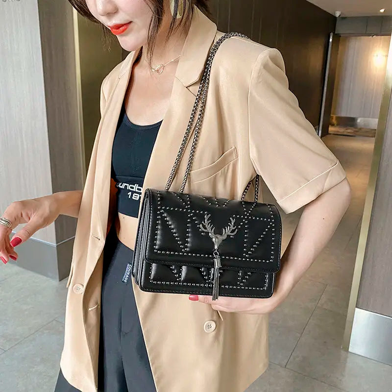 Vintage PU Leather Small Shoulder Crossbody Hand Bag Women Solid Purses Clutch