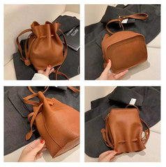 Vintage Crossbody Bucket Bag Woman Bag Female Shoulder Handbag