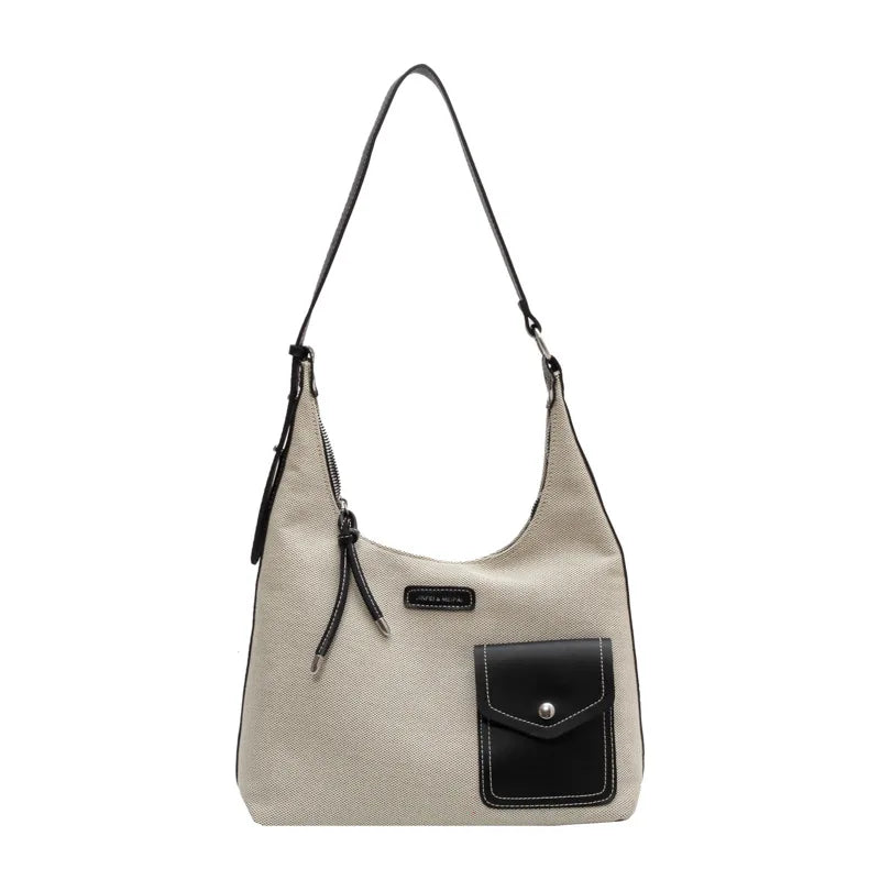 Vintage Canvas Shopper Bag Women Shoulder Handbag Lady Totes Pack Purse