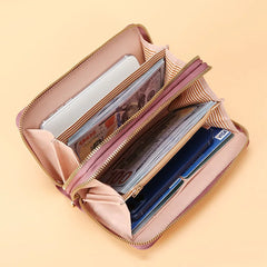 High Fashion Double Zipper Women's Wallet Clutch