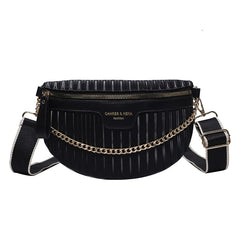 Leather Waist Bag Crossbody Shoulder Chest Pack for Women