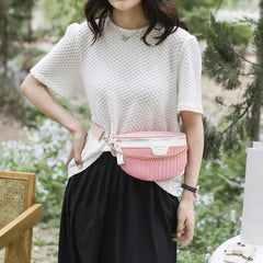 Leather Waist Bag Crossbody Shoulder Chest Pack for Women