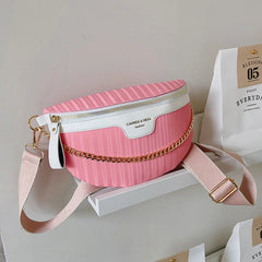 Leather Waist Bag Crossbody Shoulder Chest Pack for Women