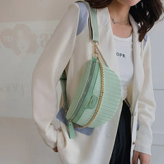 Leather Waist Bag Crossbody Shoulder Chest Pack for Women
