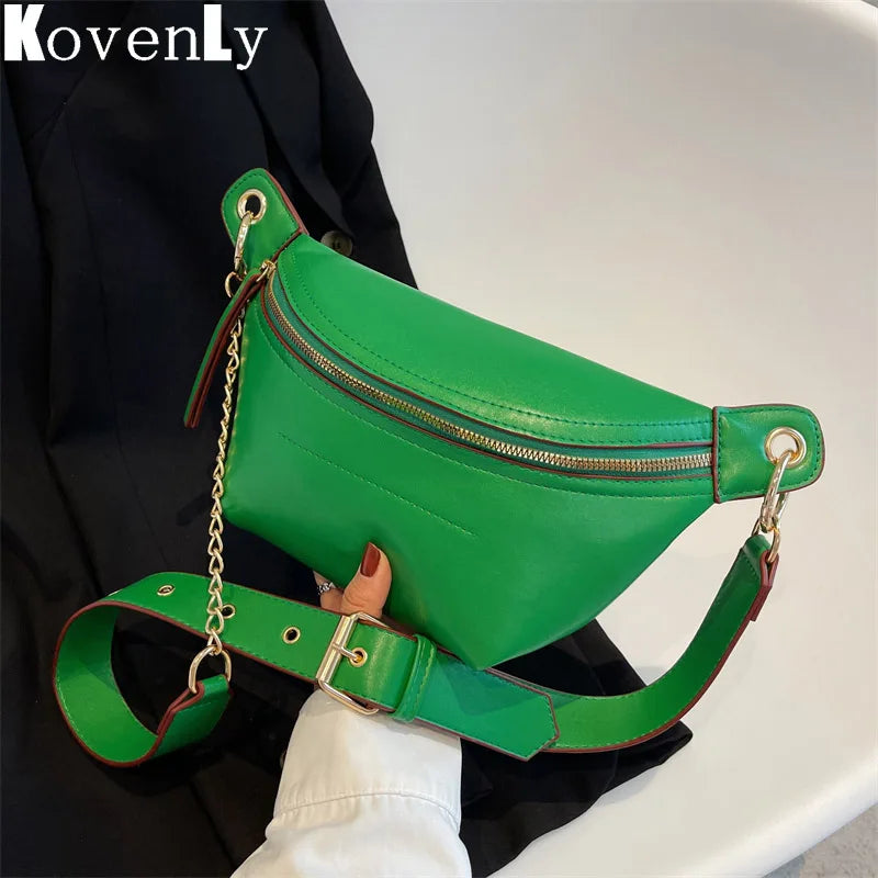 Women Chest Bag Casual Leather Shoulder Bags For Women Crossbody Chest Bag Women