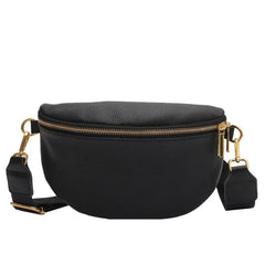 Soft Leather Vintage Woman Chest Crossbody Bag