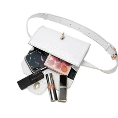 Women Leather Waist Bags Crossbody Chest Bag Belt Bag