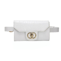 Women Leather Waist Bags Crossbody Chest Bag Belt Bag
