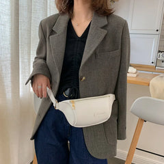Women's Fanny Pack High PU Leather Waist Bag Crossbody Chest Bag