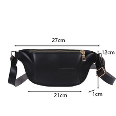 Women's Fanny Pack High PU Leather Waist Bag Crossbody Chest Bag