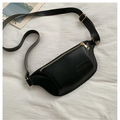 Women's Fanny Pack High PU Leather Waist Bag Crossbody Chest Bag