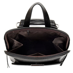 Oil Wax Leather Women Backpack Large Capacity School Bag