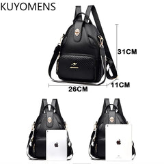 Soft Leather Women Backpacks Purses Shoulder Bags Rucksack for Girls