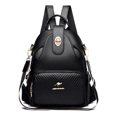 Soft Leather Women Backpacks Purses Shoulder Bags Rucksack for Girls