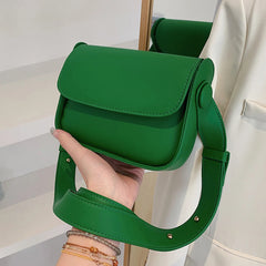 Women Leather Shoulder Crossbody Bag Lady Red Solid