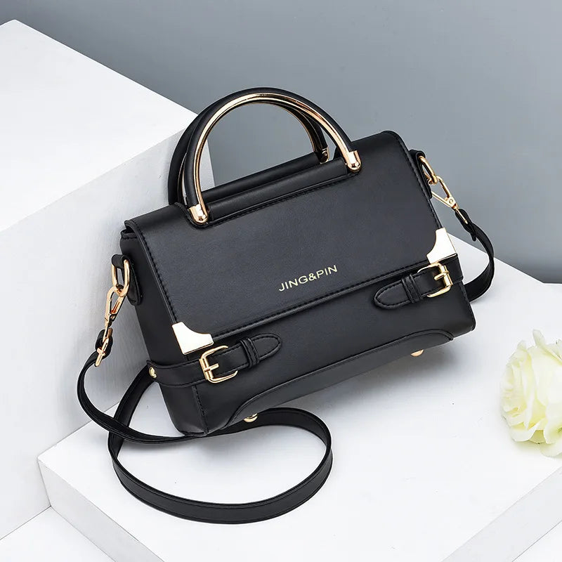 Women Leather Handbag High Handle Purse CrossBody Bag Ladies Shoulder Totes