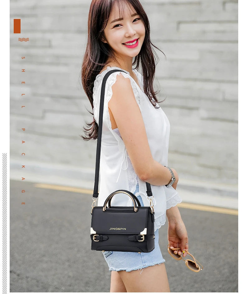 Women Leather Handbag High Handle Purse CrossBody Bag Ladies Shoulder Totes