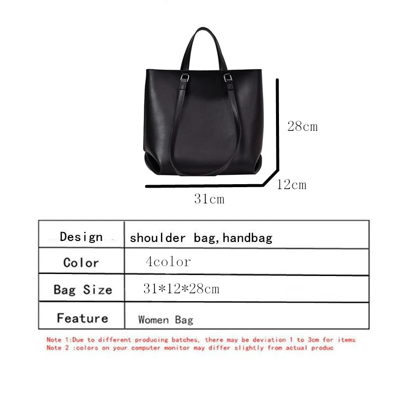 Vintage Leather Women Handbag Chain Travel Crossbody Shoulder Bag Set