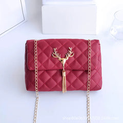 Tassel Embroidery Handbags Leather Women Crossbody Messenger Bags