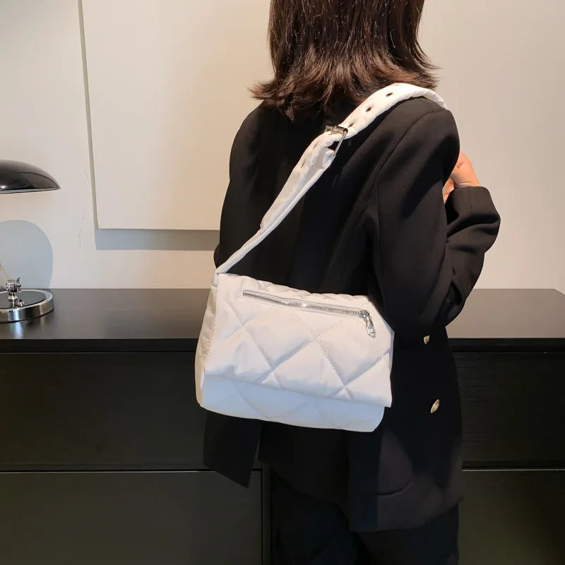 Nylon Crossbody Bag Flap Messenger Bag for Women