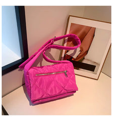 Nylon Crossbody Bag Flap Messenger Bag for Women