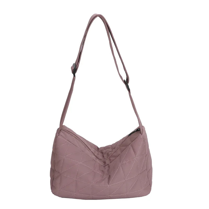 Plaid Quilted Crossbody Bag for Women